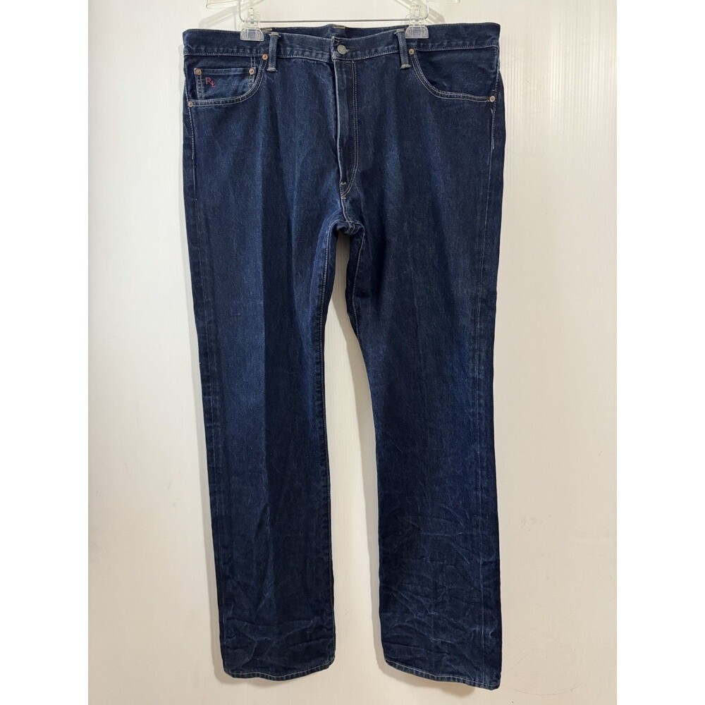Polo Ralph Lauren Jeans Mens 42TX36 Hampton Straight Denim RL Dark Blue